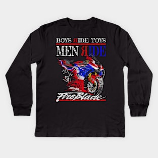 Men Ride Fireblade Kids Long Sleeve T-Shirt